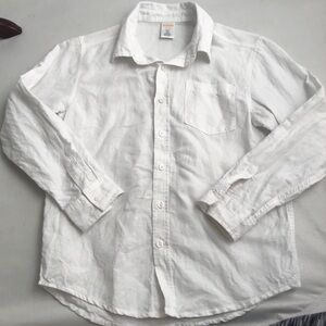 Gymboree white button down shirt. M = 7/8